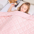 yescool Pink Weighted Blanket 5 Pounds, 40 * 60in Twin Size Cooling Weighted Throw Blanket, Minky Heavy Blankets Warm Weighted Comforter, Big Washable Thick Blankets Gifts