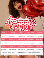 ASTANFY Valentines Day Pajamas Women 2 Piece Silk Valentine Pjs Cute Heart Pajamas V Neck Satin Sleepwear Loungewear Set