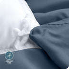 Bare Home Bedding Duvet Cover California King Size - Premium 1800 Super Soft Collection - Lightweight, Cooling - Soft Breathable Bedding Duvet Cover (Cal King, Bering Sea)