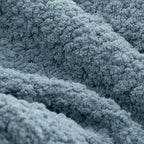 Throw Blanket for Couch, Dusty Blue Luxury Knitted Throws 60"x80", Textured Blankets with Handmade Fringe Tassels for Bed Sofa Decorative, Chunky Soft Farmhouse Boho Home Decor