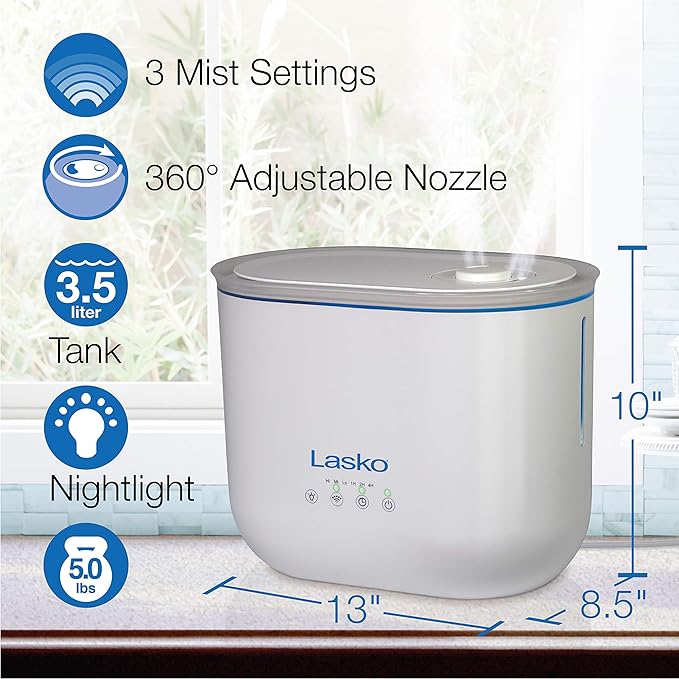 Lasko UH250 Top Fill Ultrasonic Humidifier