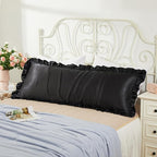 White Satin Pillowcases Body Pillow for Hair and Skin,White Body Pillow Silk Pillowcase with Envelope Closure Princess Room Decoration