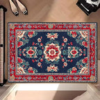 Area Rug 2x3 ft Entry Rug Washable Boho Rugs Non Slip Low Pile Floral Door Mat Small Carpet for Bedroom, Bedside, Kids Room,Dining Room