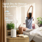 ASAKUKI Essential Oil Diffuser for Home, 300 ml Humidifier with Automatic Shut-Off, Quiet Aromatherapy Diffuser with 7 LED Lights for Living Room, Kitchen, Bedroom, Hotel - Pure White