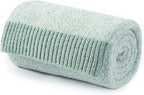 Carriediosa Heather Throw Blanket 50" X 60", 400GSM Ultra Soft Microfiber Fuzzy Fluffy Reversible Knitted Blankets Cozy Plush Lightweight and Warm Fall Throws for Couch, Bed, Sofa, Sage Green