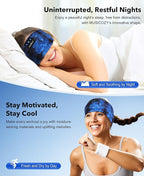 MUSICOZY Sleep Headphones Bluetooth 5.4 Headband, Wireless Earphones Sweat Resistant Earbuds with Ultra-Thin HD Stereo Speaker for Workout Running(Tie-dye Blue)