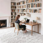 Shag White Rug 9x12 Area Rugs for Bedroom Living Room - Non Slip Ultra Soft Large Fluffy Fuzzy Shag Plush Shaggy Furry Rug for Dorm Kids Room Nursery Playroom, Home Office Big Modern Carpet