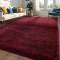 Burgundy Red Area Rug 6x9 Large Rugs for Living Room Bedroom, Fluffy Soft Rug Modern Carpets for Kids Room, Non-Skid Rectangular Indoor Cute Rug for Girls Boys Nursery Room Home Decor