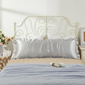 Light Gray Satin Pillowcases Body Pillow for Hair and Skin,Light Gray Body Pillow Silk Pillowcase with Envelope Closure Princess Room Decoration