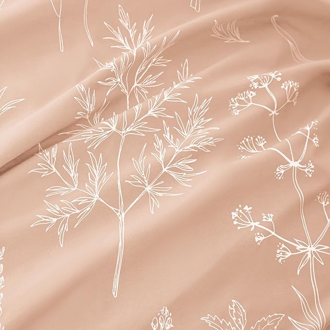 Love's cabin Pink Twin Comforter Set - Twin XL Size Comforter Set Dorm Bedding, 2 Pieces Cute Floral Bedding, Reversible Flowers Comforter, 1 Comforter & 1 Pillow Sham