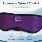 LOVE EYE Sleep Headphones Bluetooth 5.4 Sleeping Eye Mask Wireless Music Earphones with HD Speakers for Side Sleepers Total Blackout Cotton Mask for Travel, Home, Office, Unique Gifts