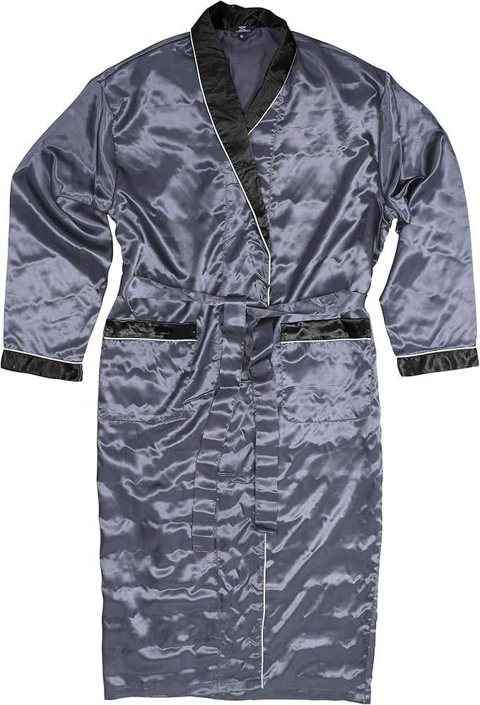 Mens Silky Satin Robe