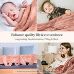 MHD l [Made in Korea] Premium Faux Fur Throw Blanket :Luxury Double-Sided 15mm Microfiber Blanket, 800 GSM :Dusty Rose, 60" x 79"