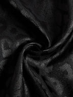 WDIRARA Women's Sleepwear Leopard Print Satin Shirt and Shorts Pajama Set