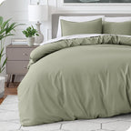 Bare Home Bedding Duvet Cover Oversized Queen - Premium 1800 Super Soft Collection - Lightweight, Cooling - Soft Breathable Bedding Duvet Cover (Oversized Queen, Sage)