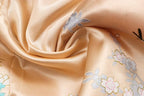 Women's Short Kimono Robes Bride and Bridesmaid Satin Floral Bathrobe Peacock Sleepwear Dressing Gown for Wedding Party