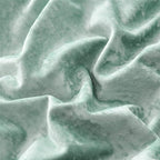 Fredsure Distressed Velvet Comforter Set, 5 Pieces Sage Green King, Distressed Velvet Face and Brushed Microfiber Reverse