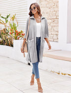 Ekouaer Women Zipper Robe Lightweight House Coat Zipper Front Short Bathrobes Soft Nightgown with Pockets S-3XL