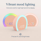 ANJANK Loud Alarm Clock with Wireless Bed Shaker, Vibrating Dual Alarm with Light Wake Up for Heavy Sleepers & Hearing Impaired, 9-Color Night Light, 8 Alarms, 0-100% Dimmer, USB Charger, Bedroom
