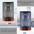 EQUSUPRO Essential Oil Diffuser 150ml Metal Aromatherapy Oil Diffuser Ultrasonic Cool Mist Diffuser with Auto Shut-Off Protection,7 Colors Changed LED for Home Office SPA Yoga (Owl)