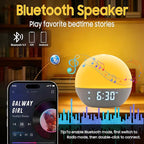 Sunrise Alarm Clock & White Noise Machine, Effective Alarm Clocks for Deep Sleepers, Bluetooth Speaker Wake Up Light, Sunset Simulation, 30 Soothing Sounds, FM Radio, USB Phone Charging Port