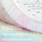 OLANLY Area Rugs for Living Room Bedroom, Machine Washable 2x3 Feet Soft Fluffy Shaggy Bedside Rug, Indoor Floor Carpet for Kids Girls and Boys, Dorms, Nursery Room, Home Decor Aesthetic, Rainbow