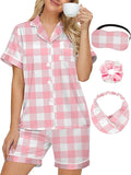 DOLOS Silk Satin Pajama Set for Women Short/Long Sleeve 2-Piece Silky Pajamas for Women Button Down Pjs Sleepwear Loungewear
