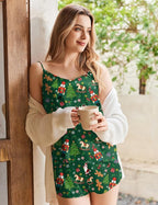 Ekouaer Silk Pajamas Set for Women Satin Camisole Sleepwear Lingerie V-Neck Cami Top and Shorts Pjs