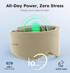 Luxury Bluetooth 5.4 Sleep Mask for Adults - Ice Fiber Cooling & HD Sound, 100% Light Blocking Adjustable Eye Cover for Travel & Side Sleepers - Soft Sleep Headphones with 10H Playtime