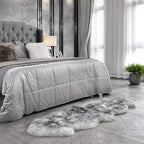 WaySoft New Zealand Sheepskin Area Rug – Genuine Fluffy Wool, Multiple Sizes, Bedroom or Living Room Decor(2ft x 6ft,Wolftip)