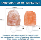 Himalayan Rock Salt Lamp Night Light Natural Hand Carved Pure Authentic Pink Salt Crystals from Pakistan use in Bedroom Family Room Hallway Office by My Perfect Nights