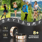 Enamel Craft Smart Ring for Women & Men - No Subscription Fee Fitness Tracker with Sleep Tracking, Heart Rate, SpO2 - IP68 Waterproof for iPhone Android - Activity Tracker, Remote Camera (12)