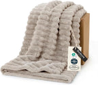 Bedsure GentleSoft Light Brown Throw Blanket for Couch - Cozy Soft Fleece Blankets for Women, Cute Small Throws for Girls, 50x60 Inches
