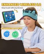 Kids Bluetooth Headband Headphones - Wireless & Wired 3.5mm Jack, Thin Speakers, Adjustable Comfort Fit, Perfect for Toddlers & Children - Home, School & Travel Essentials