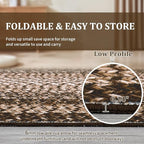 RUGSREAL Runner Rug 2x8 Machine Washable Hallway Runner Rug Entryway Long Runner Carpet Braided Printed Throw Mat Non Slip Kitchen Mat Living Room Rustic Carpet for Bedroom Dining Room, Brown