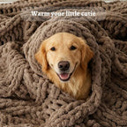 Battilo Beige Chunky Knit Throw Blanket for Couch, Super Soft Thick Warm Cable Knitted Blanket, Khaki Polyester Throw Taupe Blankets for Bed, Sofa, Living Room, 50"x60"