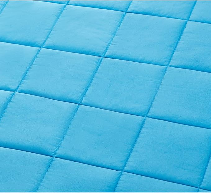 TONGDADA Kids Weighted Blanket | 40''x60'',10lbs | for Child Between 80-125 lbs | Premium Cotton Material with Glass Beads | Teal
