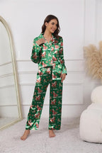 Ekouaer Pajamas For Women Set Silk Pjs 2 Piece Satin Sleepwear Long Sleeve Button Down Lounge Sets With Pant