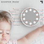 Sharper Image White Noise Sound Machine, Sleep Sounds to Support Restful Sleep, Meditation & Relaxation Naps, 6 Soothing Nature Soundscapes for Baby, Kids & Adults, Portable for Home & Travel