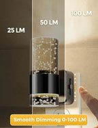 Night Lights Plug into Wall, Dimmable Night Light with Dusk to Dawn Sensor, Acrylic Night Light with Warm Light 3000K, Wall Sconce-Style Design Nightlight for Hallway, Bathroom, 1-Pack