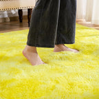 Softlife Area Rug for Living Room, Fluffy Shag Plush 6x9 Rainbow Rugs for Bedroom Girls Kids, Shaggy Soft Fuzzy Tie Dyed Large Carpet for Dorm Bedside Ultra Cozy Non-Slip Indoor Decor