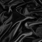 CozyLux Satin Sheets Full Size Sheets - 6 Piece Silky Full Size Bed Sheets, Luxury Black Full Bed Set with Smooth and Soft Microfiber, Includes 1 Fitted Sheet, 1 Flat Sheet and 4 Pillowcases