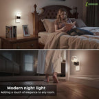 L LOHAS LED Night Lights Plug Into Wall, Plug in Night Light with Light Sensor, 0-100LM Brightness Adjustable, 3D Printing LED Light for Bedroom Birthday Gifts