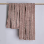 Best Home Fashion Super Soft Luxe Sheen Chenille Throw Blanket, Warm and Cozy Knitted Decorative Blanket for Sofa, Couch and Bed All Seasons 60 x 80 Inches- Dusty Rose