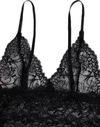 WDIRARA Women' Silk Satin Pajamas Set 4pcs Lingerie Floral Lace Cami Sleepwear with Robe