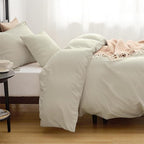 Bedsure Duvet Cover Twin/Twin XL Size - Soft Double Brushed Bedding Set for Kids & Adults, Zipper Closure, 2 Pieces, Includes 1 Duvet Cover (68"x90") & 1 Pillow Sham, NO Comforter, Linen