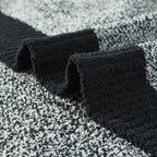 Carriediosa Heather Throw Blanket 60" X 80" Twin, 400GSM Ultra Soft Microfiber Fuzzy Fluffy Reversible Knitted Blankets Cozy Plush Lightweight and Warm Fall Throws for Couch, Bed, Sofa, Black