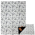 Dear Baby Gear - Soft Reversible Baby Blankets, Newborn Essentials, Baby Blanket for Boys & Girls, Toddler Blankets, Watercolor Music Notes, Black Minky Dot, Lightweight Minky 40"x30"