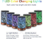 EQUSUPRO Essential Oil Diffuser 150ml Black Metal Aromatherapy Oil Diffuser Ultrasonic Cool Mist Diffuser with Auto Shut-Off Protection,7 Colors Changed LED for Home Office SPA Yoga (Butterfly)
