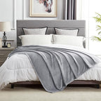 DREAMNINE Soft Plush Cute Fleece Throw Blanket for Couch Sofa 50" x 60", Decorative Solid Gray Lightweight Velvet Blanket for Chair,Cozy Accent Shaggy Minky Fuzzy Flannel Blanket for Bedroom Dorm,Grey